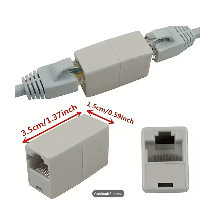 Copla RJ45 Hembra a Hembra | Extensión Cable de Red Cat5e / Cat6 3