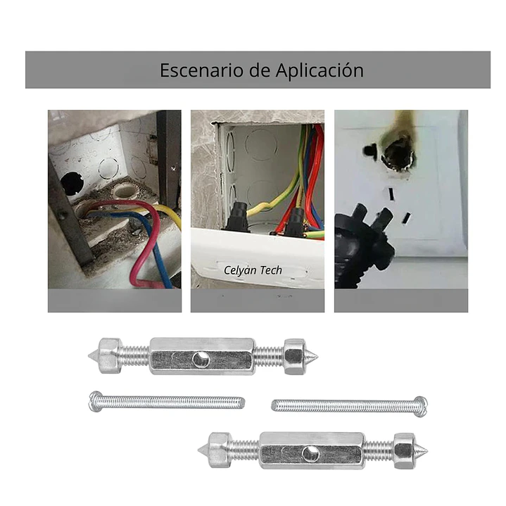 Kit Reparador de Cajas Eléctricas con Tornillos y Llave – 10 Piezas- OFERTA 9