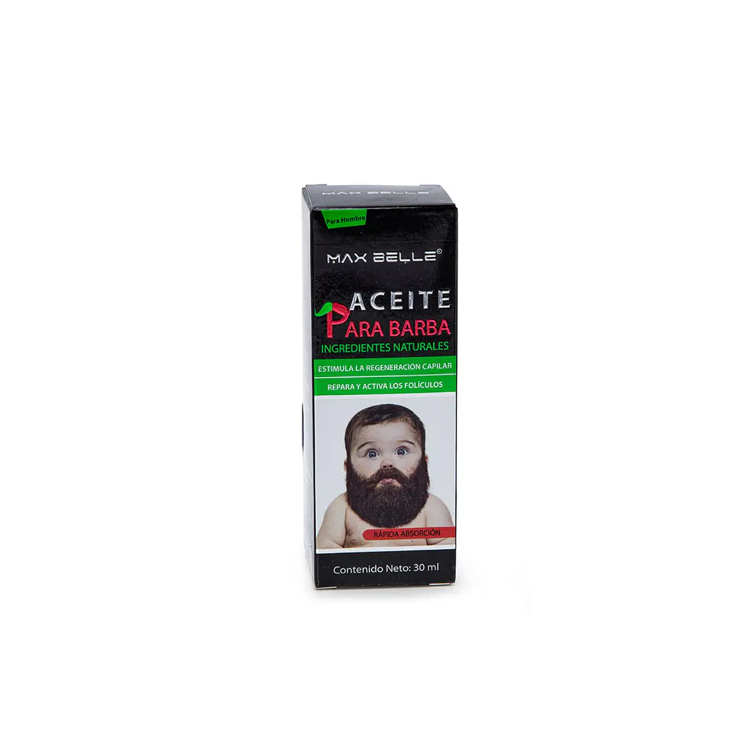 💪 Champu 100ml Y Aceite Para Barba 30ml Ingredientes Naturales Max Belle- OFERTA 3