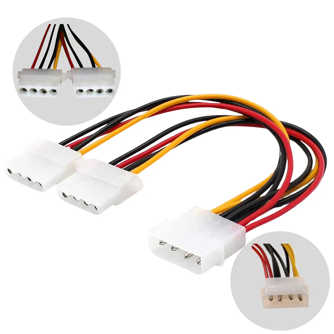 Cable Divisor de Poder Molex 4 Pines 1 Macho a 2 Hembras | Splitter IDE Fuente PC- OFERTA 1