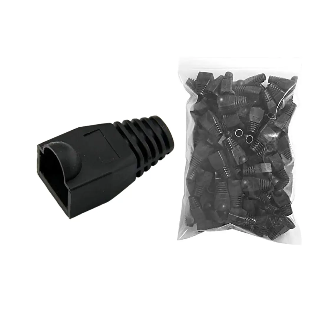 Funda Capuchón para Conector RJ45 – 100 Unidades Gris/Negro - OFERTA 1