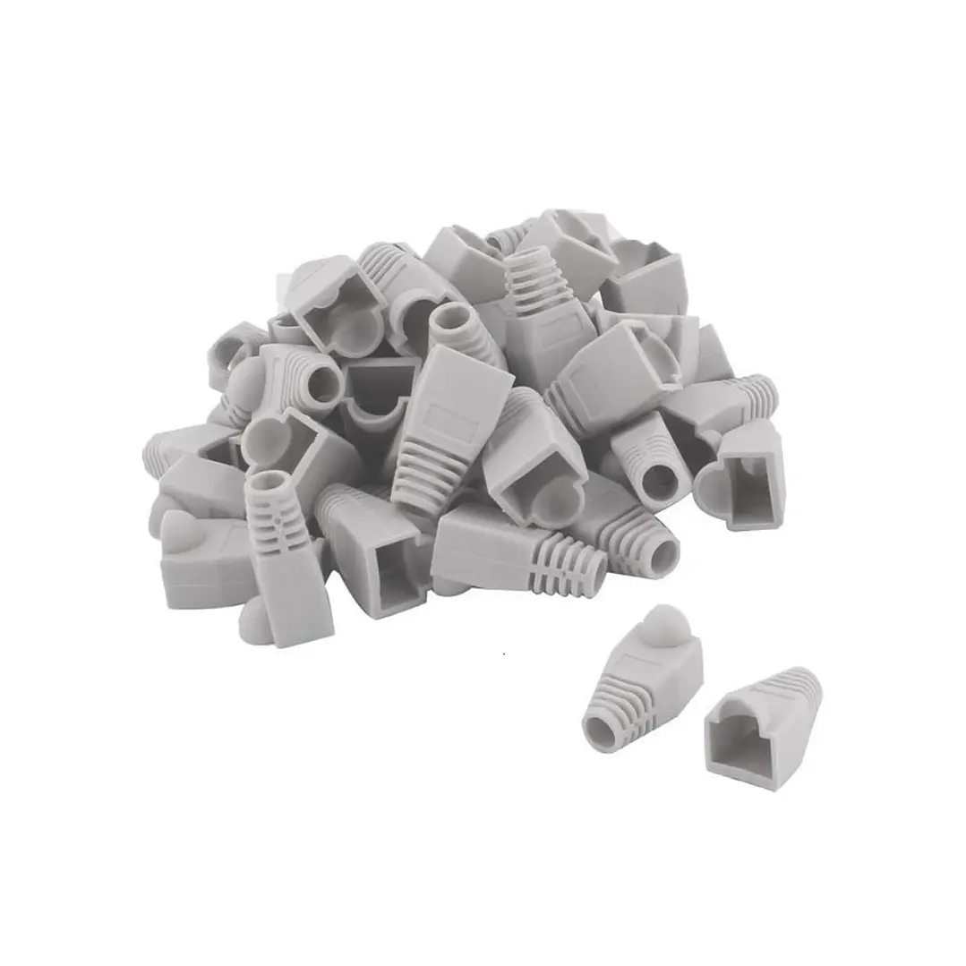 Funda Capuchón para Conector RJ45 – 100 Unidades Gris/Negro - OFERTA 4