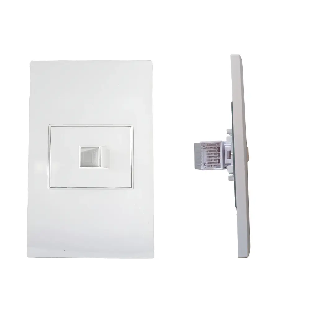 Faceplate Con Modulo Rj45 De Pared Muralla Blanco- OFERTA 2
