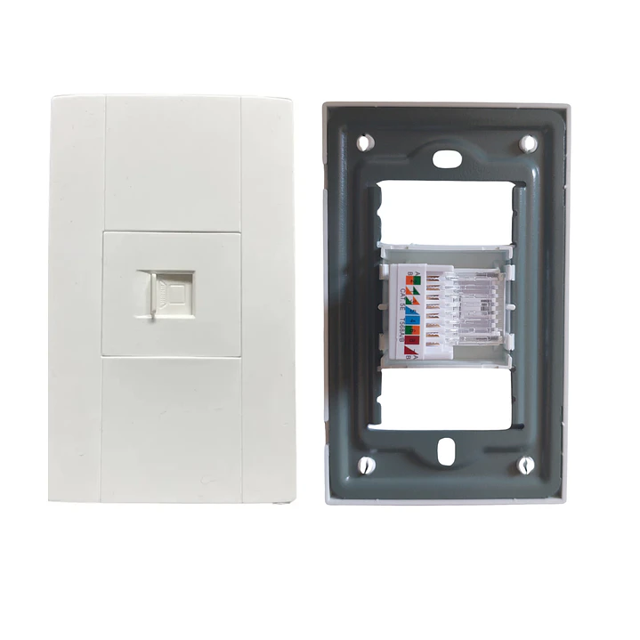 Faceplate Con Modulo Rj45 De Pared Muralla Blanco- OFERTA 1