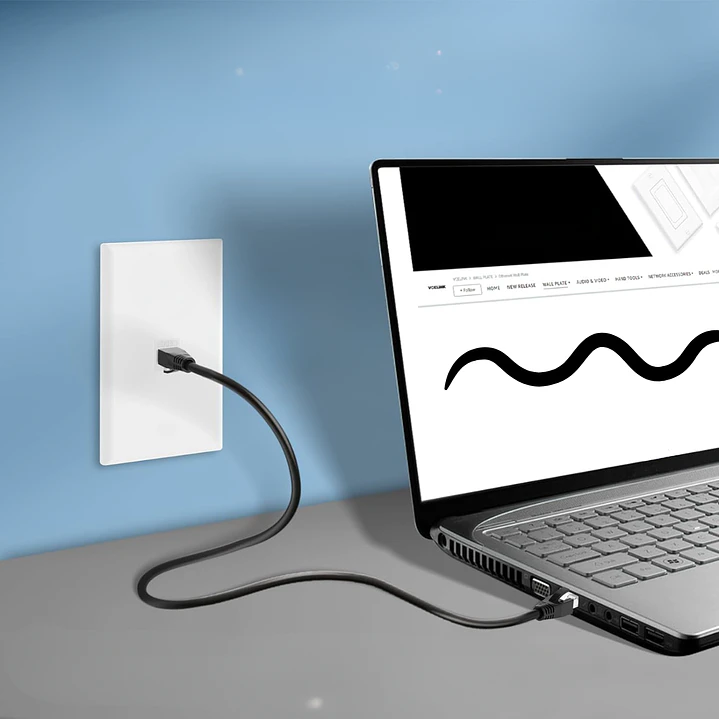 Faceplate Con Modulo Rj45 De Pared Muralla Blanco- OFERTA 4