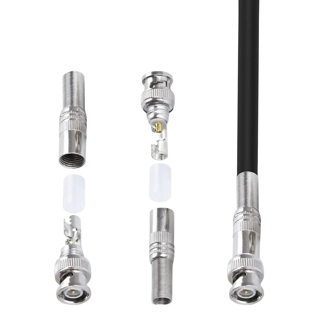 Conector BNC Macho Sin Soldadura para CCTV – Terminal Compresión Coaxial RG6- OFERTA 3