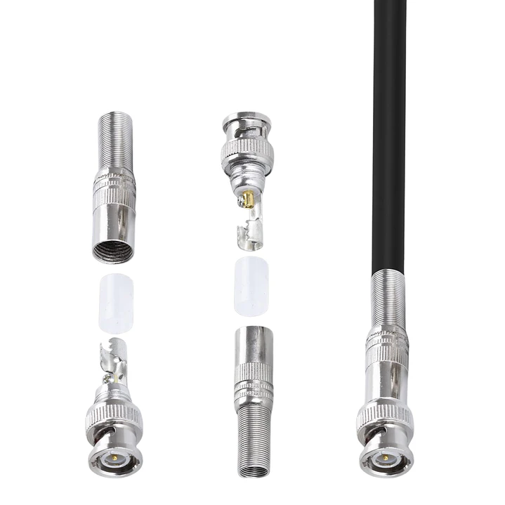 Conector BNC Macho Sin Soldadura para CCTV – Terminal Compresión Coaxial RG6- OFERTA 3
