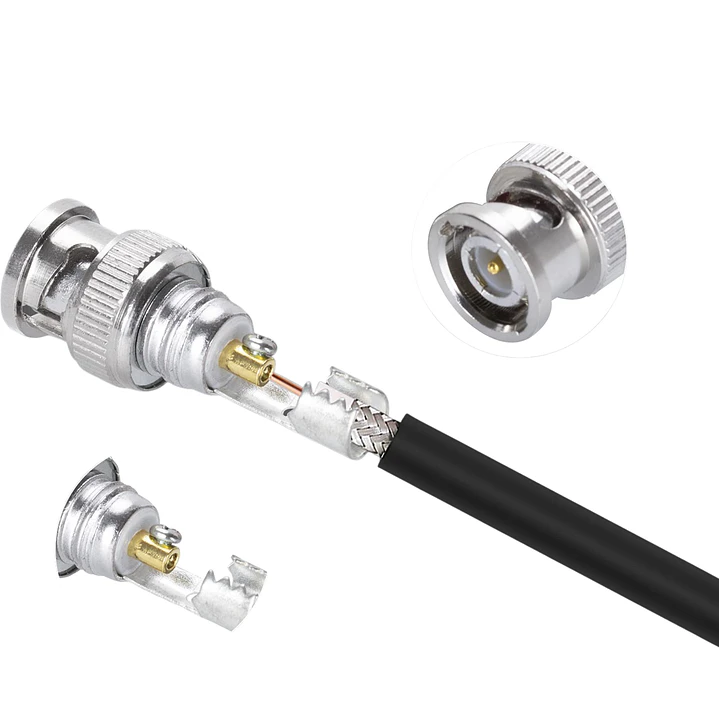 Conector BNC Macho Sin Soldadura para CCTV – Terminal Compresión Coaxial RG6- OFERTA 4