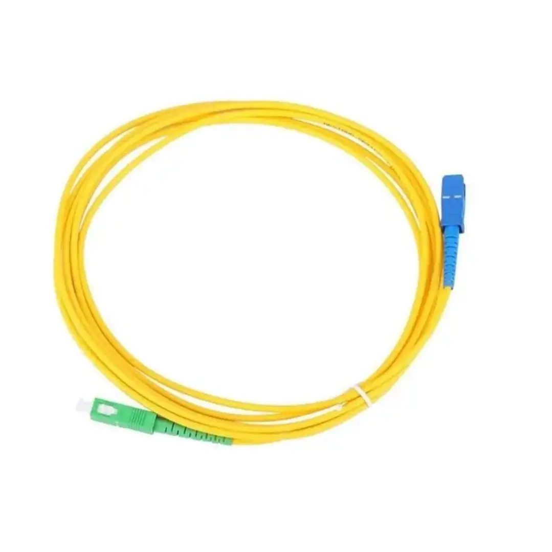 Cable Patch Cord de Fibra Óptica 5M SC/APC a SC/UPC Monomodo 3.0mm metros | Alta Precisión y Baja Pérdida- OFERTA 1