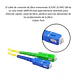 Cable Patch Cord de Fibra Óptica 5M SC/APC a SC/UPC Monomodo 3.0mm metros | Alta Precisión y Baja Pérdida- OFERTA - Miniatura 3