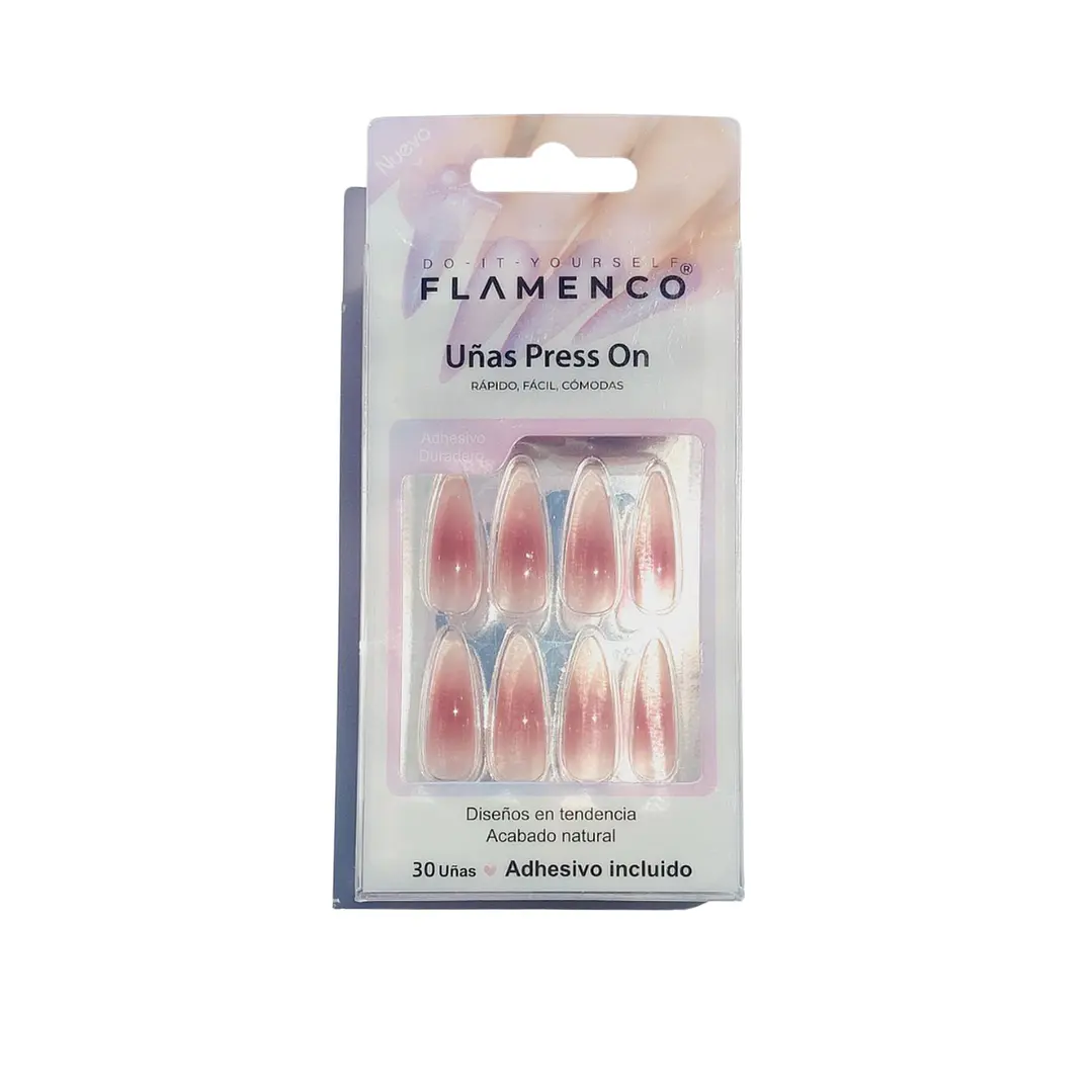 Uñas Press On Autoadhesivas Acabado Natural Rosa | Manicura Perfecta en Minutos- OFERTA 2