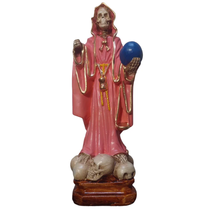Santa Muerte Rosa 28 Cm Figura Decorativa Espiritual 1