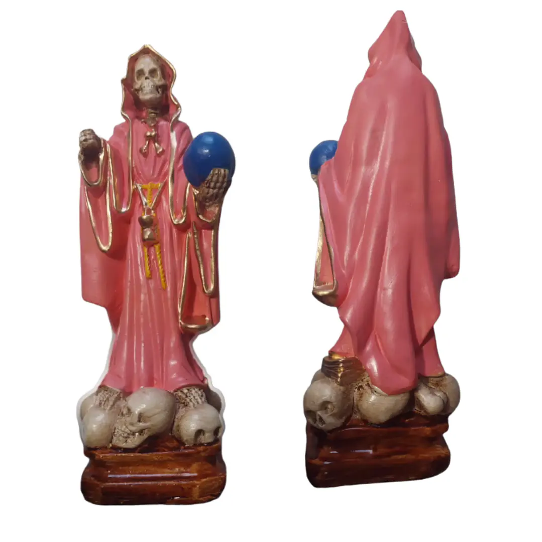 Santa Muerte Rosa 28 Cm Figura Decorativa Espiritual 2