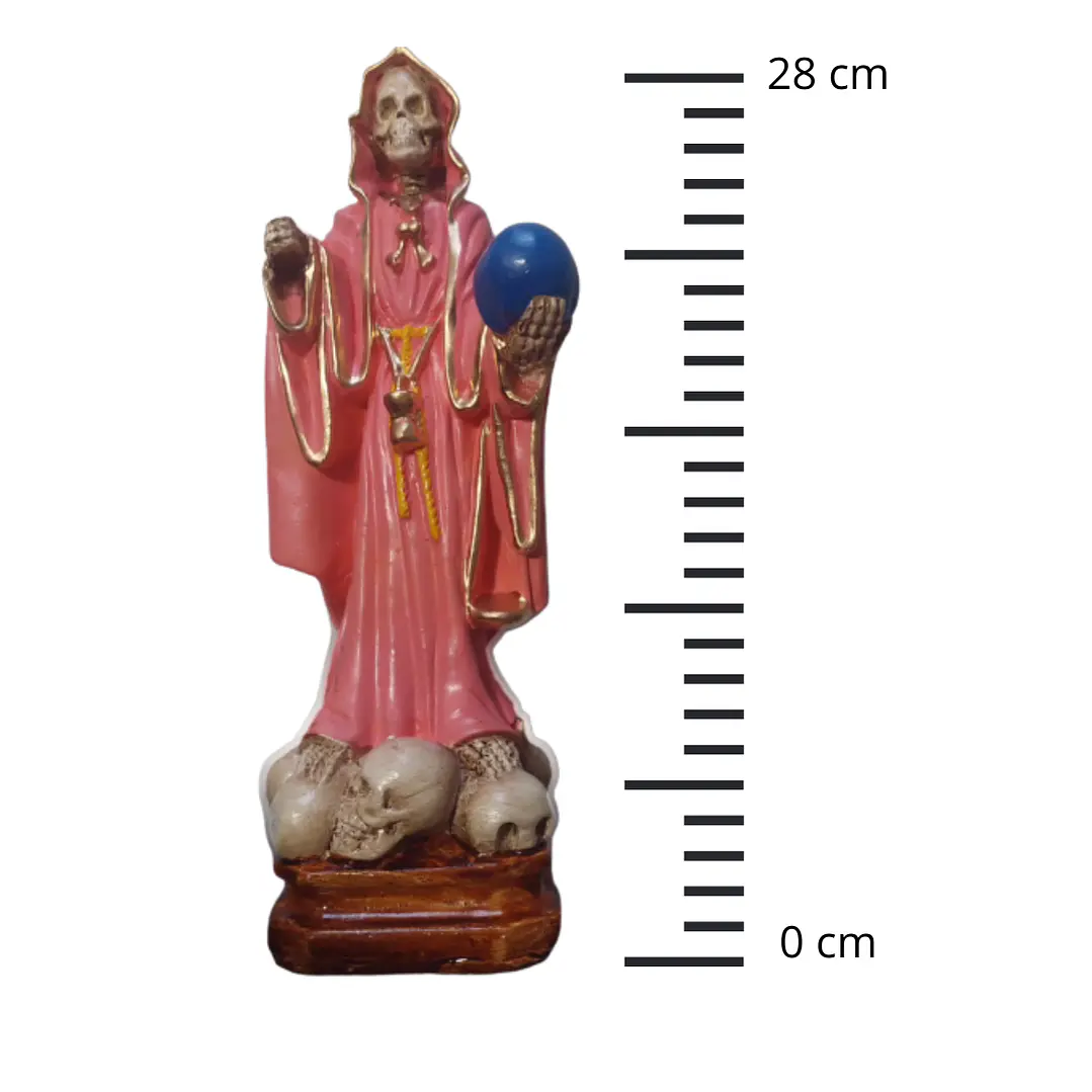 Santa Muerte Rosa 28 Cm Figura Decorativa Espiritual 4