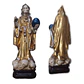 Santa Muerte Dorada 28 Cm Figura En Yeso Decorativa Espiritual - Miniatura 2