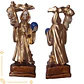 Santa Muerte Dorado 20 Cm Figura Decorativa Espiritual - Miniatura 2