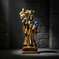 Santa Muerte Dorado 20 Cm Figura Decorativa Espiritual - Miniatura 8