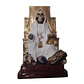 Santa Muerte Blanca Sentada 20 Cm Figura Espiritual - Miniatura 1