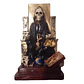 Santa Muerte Negra Sentada 20 Cm Figura Espiritual - Miniatura 1