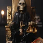 Santa Muerte Negra Sentada 20 Cm Figura Espiritual - Miniatura 8