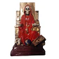 Santa Muerte Roja Sentada 20 Cm Figura Espiritual - Miniatura 1