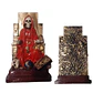Santa Muerte Roja Sentada 20 Cm Figura Espiritual - Miniatura 2
