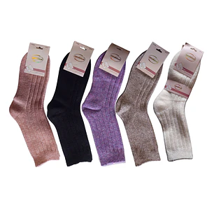 Pack 12 Calcetines Térmicos Lana Angoleña Colores Surtidos
