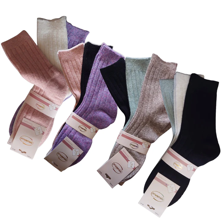 Pack 12 Calcetines Térmicos Lana Angoleña Colores Surtidos 2