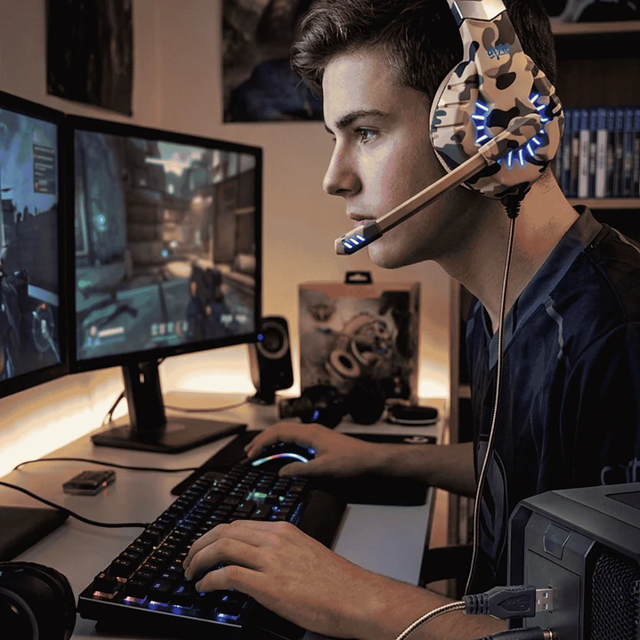 🎧 Audifonos Gaming Pc Ovleng Gt-83 Cable 2m Usb + 3.5mm Jack 4
