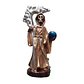 Santa Muerte Dorada 12 Cm Figura Espiritual Guadaña Plata - Miniatura 1