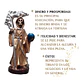 Santa Muerte Dorada 12 Cm Figura Espiritual Guadaña Plata - Miniatura 4