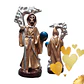 Santa Muerte Dorada 12 Cm Figura Espiritual Guadaña Plata - Miniatura 5