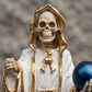 Santa Muerte Blanca 28 cm con Orbe Azul – Figura Decorativa Espiritual - Miniatura 9