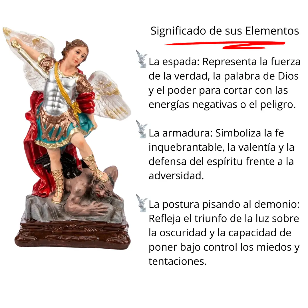San Miguel Arcángel 20 cm – Figura Decorativa Espiritual y Religiosa 4