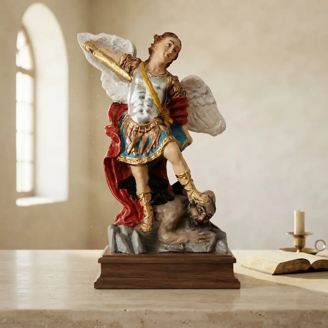 San Miguel Arcángel 20 cm – Figura Decorativa Espiritual y Religiosa 5