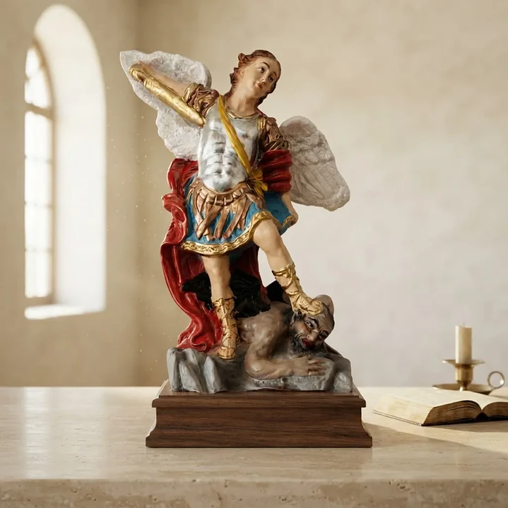 San Miguel Arcángel 20 cm – Figura Decorativa Espiritual y Religiosa 5