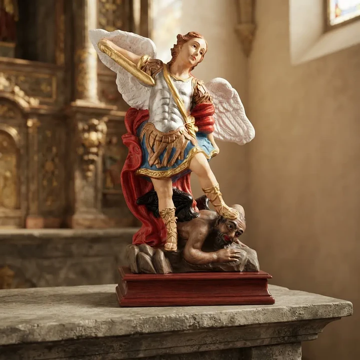 San Miguel Arcángel 20 cm – Figura Decorativa Espiritual y Religiosa 8