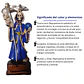Santa Muerte Azul 20 cm – Figura Decorativa Espiritual - Miniatura 3