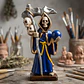 Santa Muerte Azul 20 cm – Figura Decorativa Espiritual - Miniatura 8