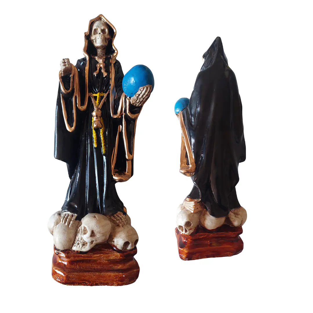 Santa Muerte Negra 28 cm – Figura Decorativa Espiritual 5