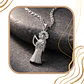 Collar Dije Santa Muerte de Acero Inoxidable – Plateado - Miniatura 2