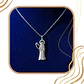 Collar Dije Santa Muerte de Acero Inoxidable – Plateado - Miniatura 4