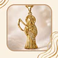 Collar Dije Santa Muerte de Acero Inoxidable Dorado – Accesorio Espiritual - Miniatura 5