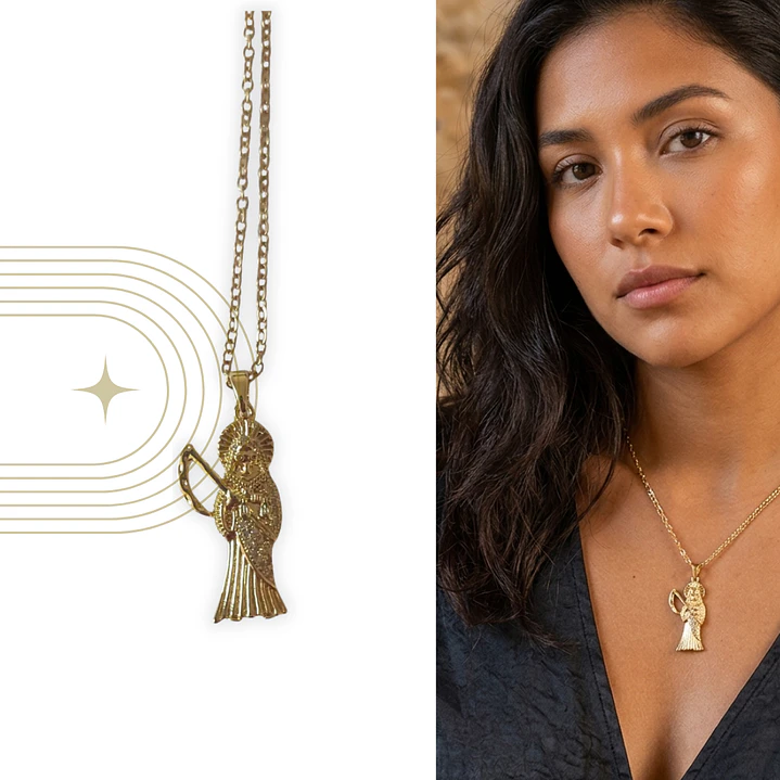 Collar Dije Santa Muerte de Acero Inoxidable Dorado – Accesorio Espiritual 6