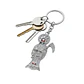 Llavero Amuleto Santa Muerte Plateado Brillante – Accesorio Espiritual - Miniatura 1