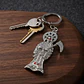 Llavero Amuleto Santa Muerte Plateado Brillante – Accesorio Espiritual - Miniatura 5