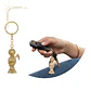Llavero Amuleto Santa Muerte Dorado Brillante – Accesorio Espiritual - Miniatura 4