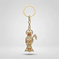 Llavero Amuleto Santa Muerte Dorado Brillante – Accesorio Espiritual - Miniatura 2