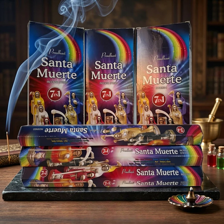 Incienso Santa Muerte 7 Potencias + 2 Velas – Set Espiritual 5