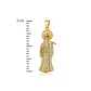 Dije Santa Muerte Dorado 3 cm – Acero Inoxidable | Accesorio Espiritual - Miniatura 3